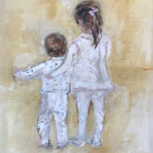 (Schilderij kindjes opgezet naar eigen wens) 60 x 40 cm.